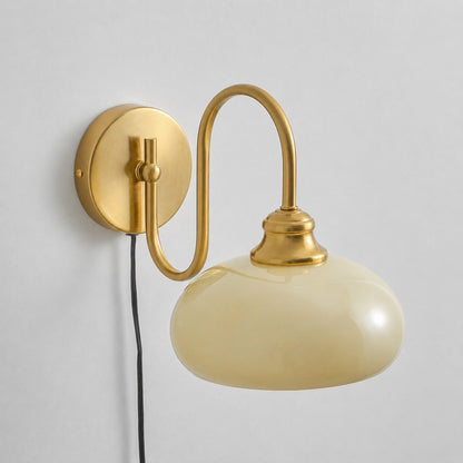 Nova Glass Plug-in Wall Lamp