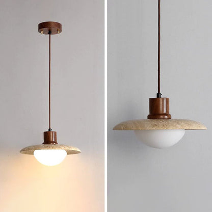 Sonoma Wood And Stone Minimalist Pendant Lights