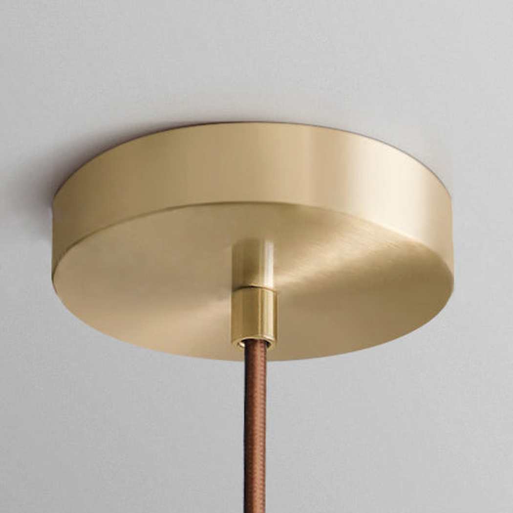 Wood and Stone Pendant Light - Japandi Ceiling Lamp