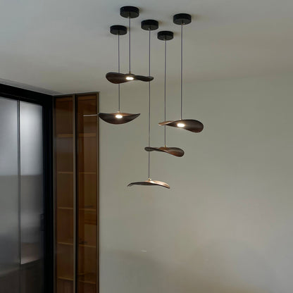 Kintsu Wood Wabi Sabi Japandi Pendant Light Chandelier