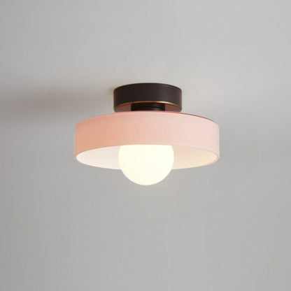 Bauhaus Glass Ceiling Light with Round Shade
