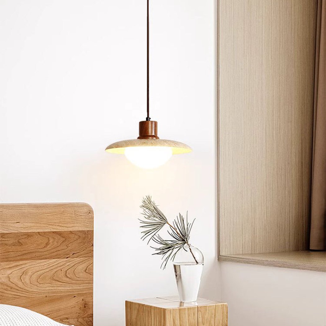 Sonoma Wood And Stone Minimalist Pendant Lights