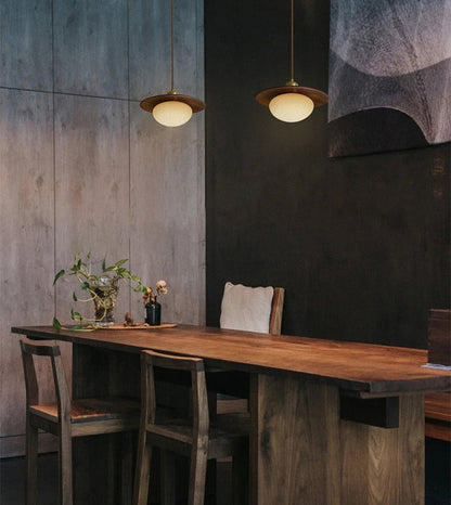 Kato Wooden Shade Japandi Pendant Light