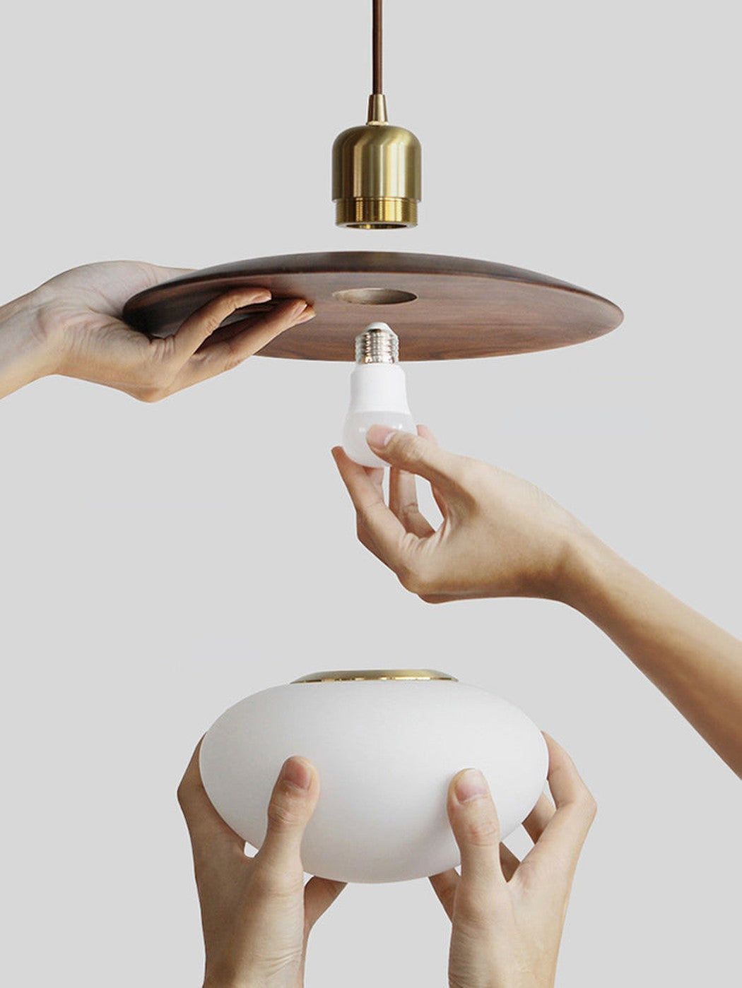 Kato Wooden Shade Japandi Pendant Light