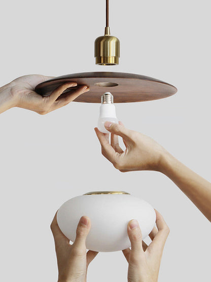 Kato Wooden Shade Japandi Pendant Light