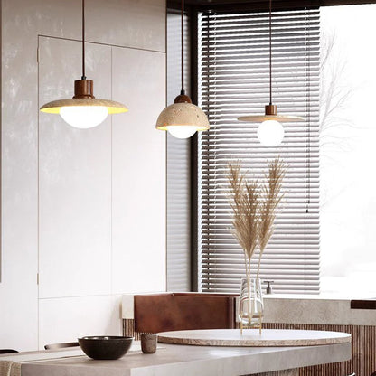 Sonoma Wood And Stone Minimalist Pendant Lights