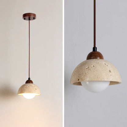 Sonoma Wood And Stone Minimalist Pendant Lights