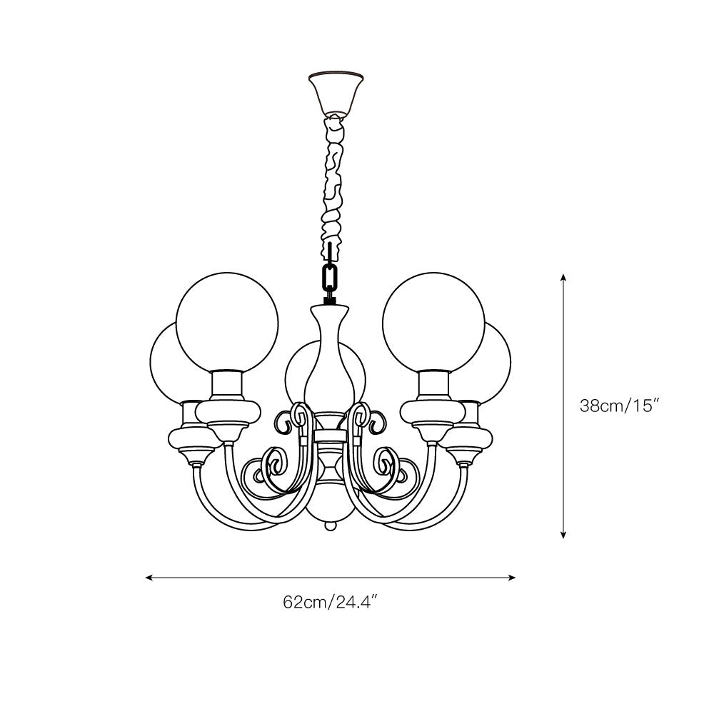 Onyx Glass Chandelier
