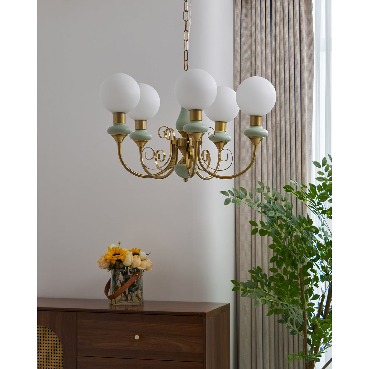 Onyx Glass Chandelier