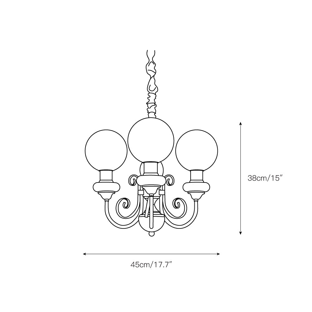 Onyx Glass Chandelier