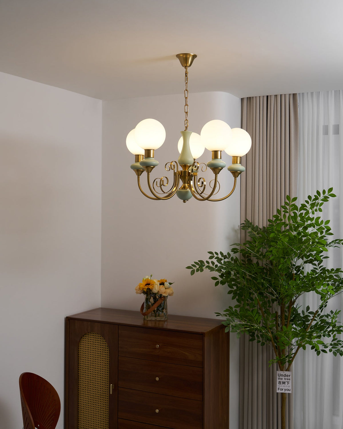 Onyx Glass Chandelier