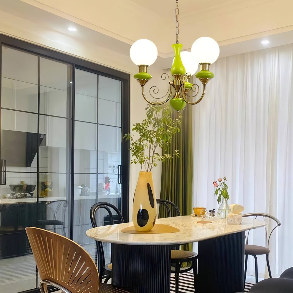 Onyx Glass Chandelier