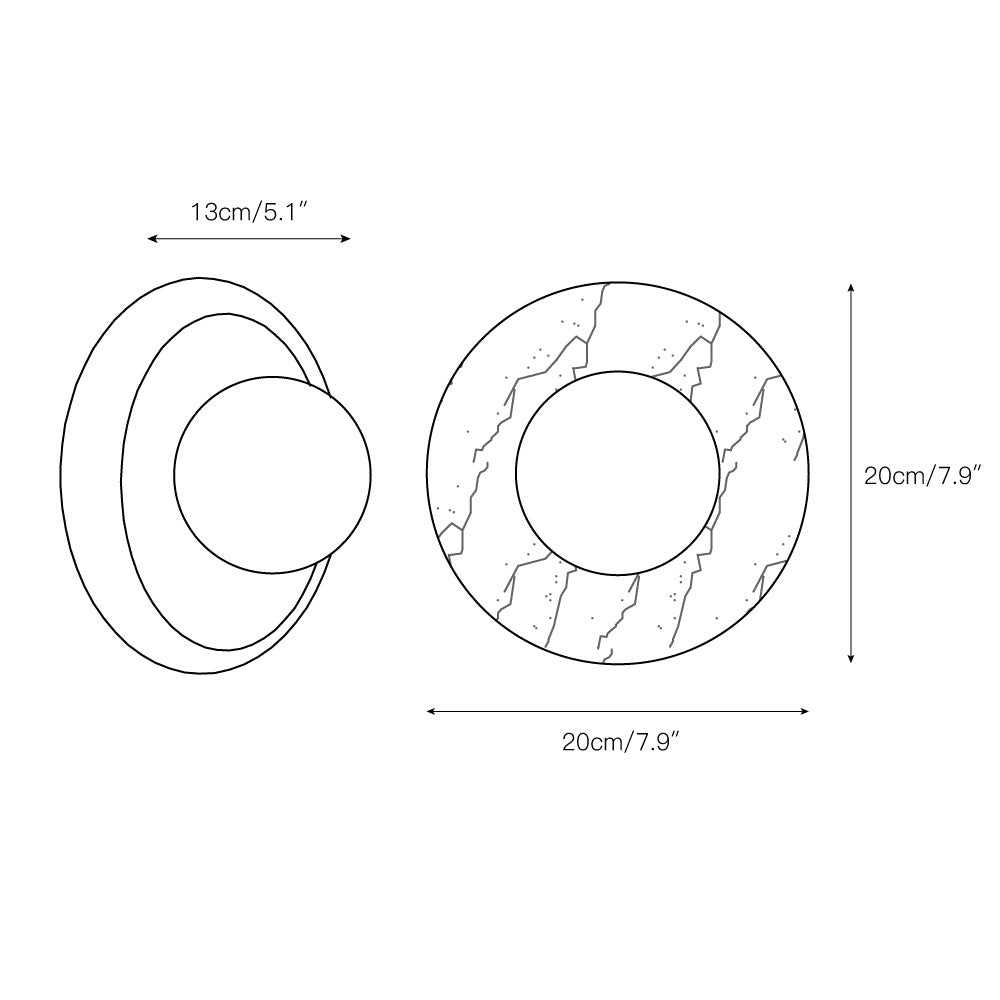 Orli Red Marble Sconce
