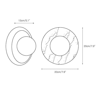 Orli Red Marble Sconce