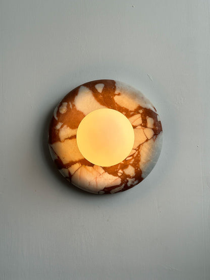 Orli Red Marble Sconce