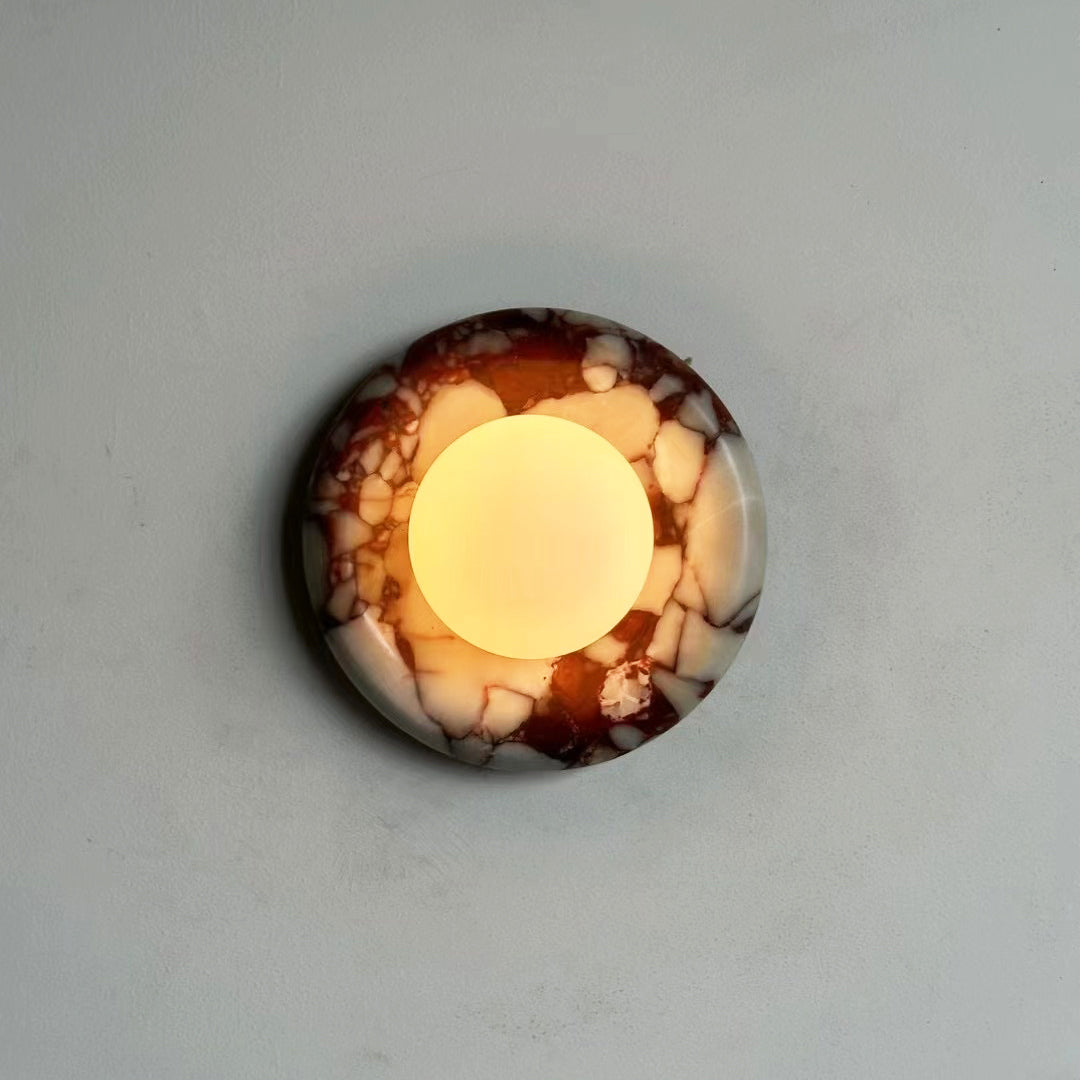 Orli Red Marble Sconce