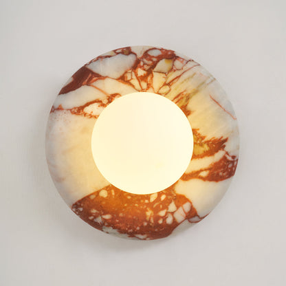 Orli Red Marble Sconce