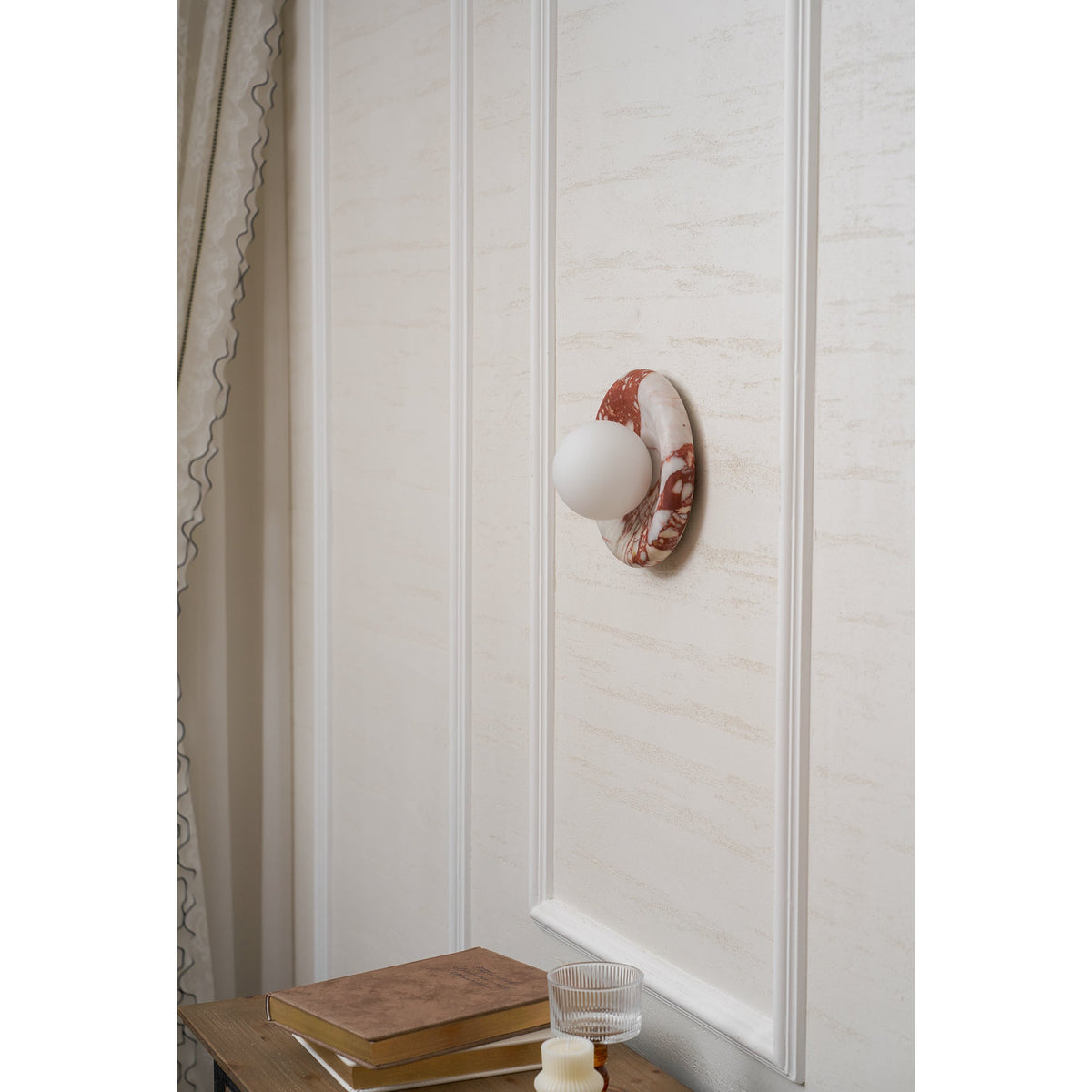 Orli Red Marble Sconce