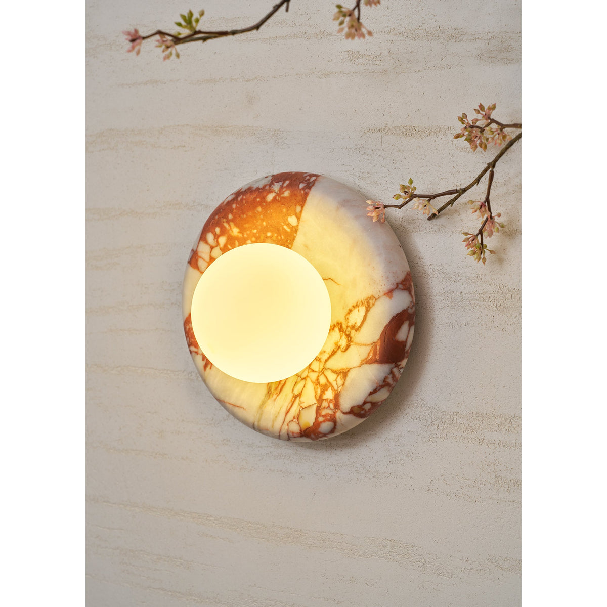 Orli Red Marble Sconce