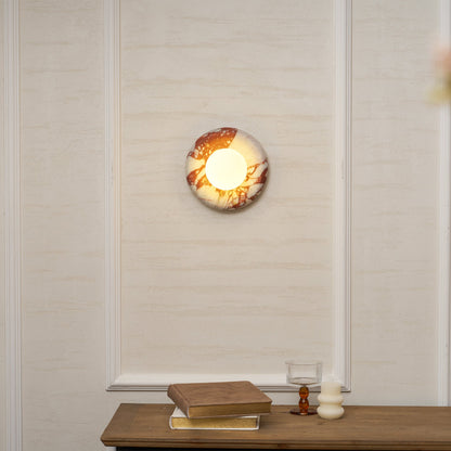 Orli Red Marble Sconce