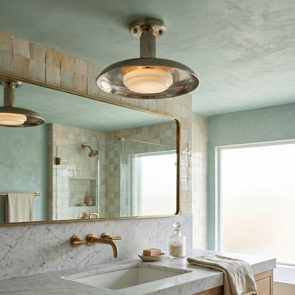 Pot-Lid Style Flat-Panel Ceiling Light