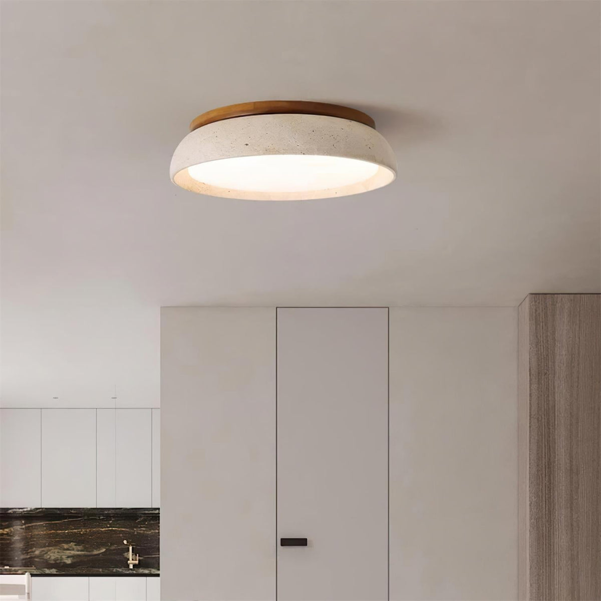 Ritta Ceiling Light Piedra Travertine