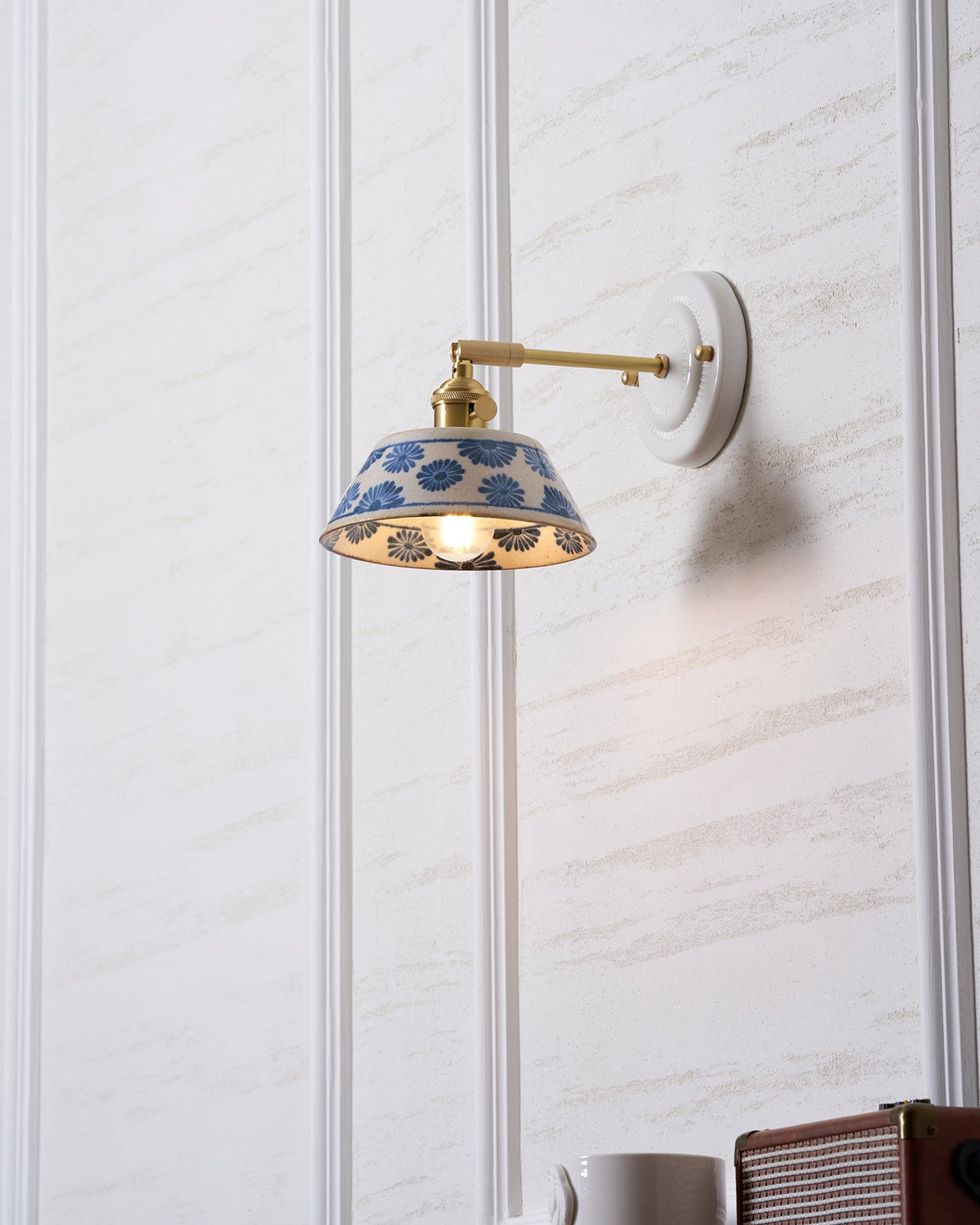 Porcelain Indigo Wall Lamp