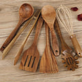 Safe and durable wooden kitchen utensils – 7 sets
