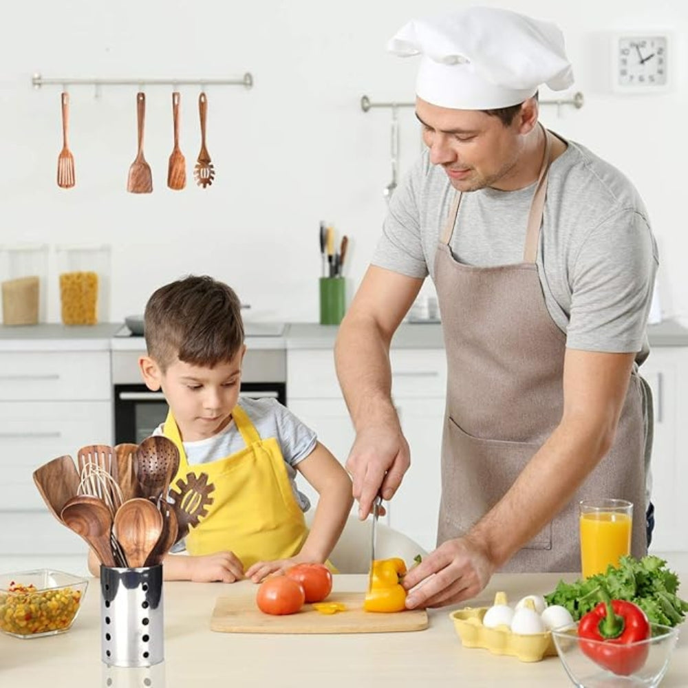Safe and durable wooden kitchen utensils – 7 sets