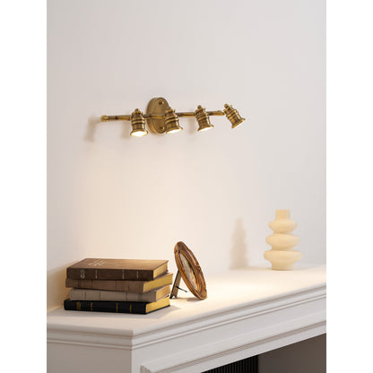 Halophane Brass Wall Lamp