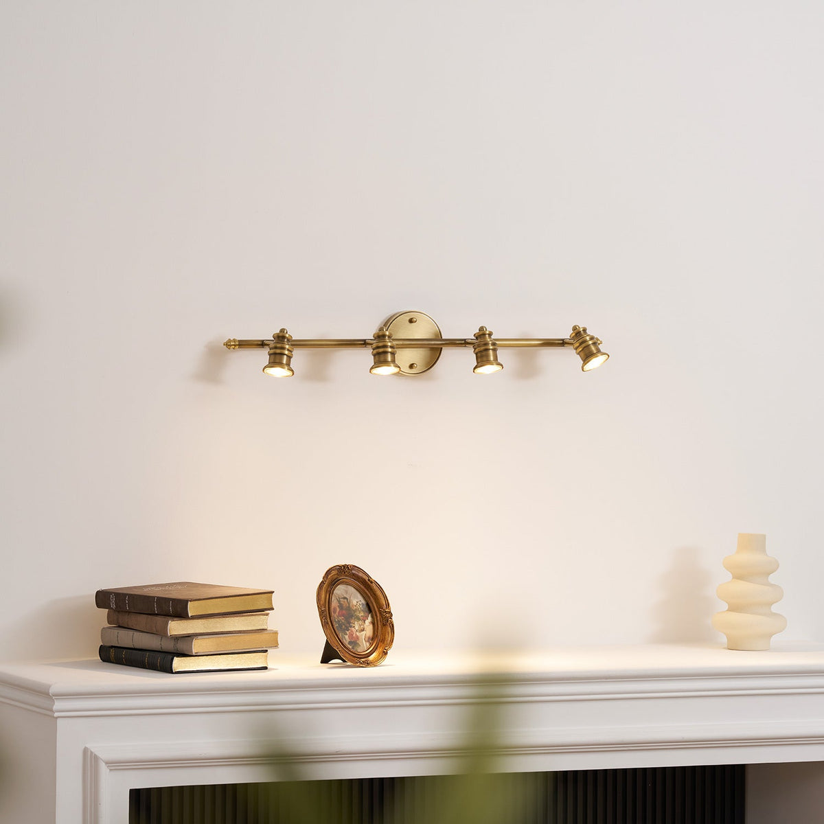 Halophane Brass Wall Lamp
