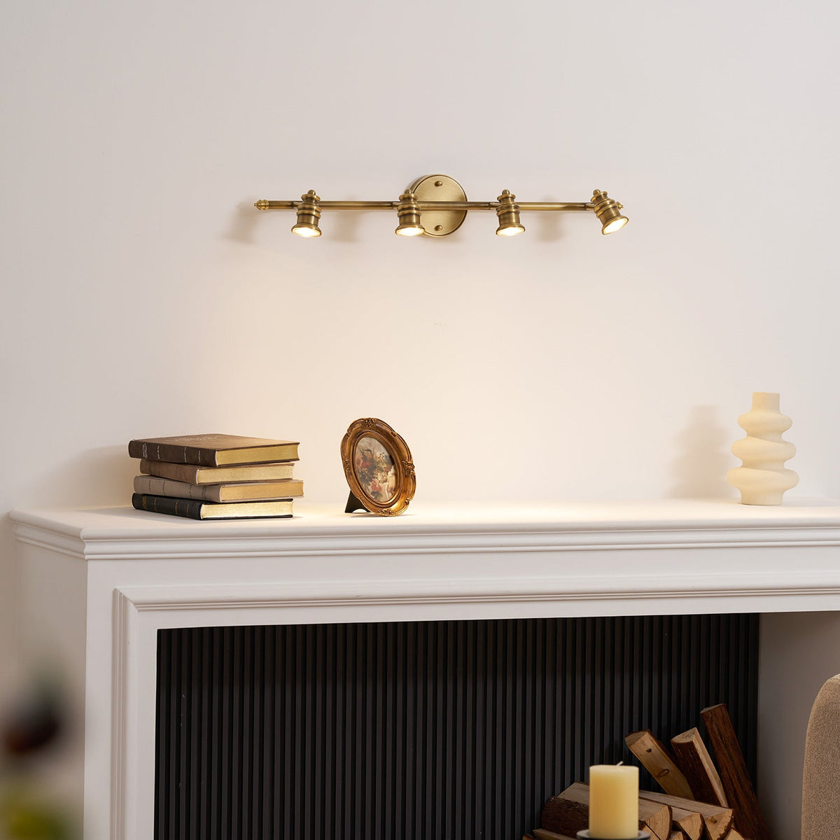 Halophane Brass Wall Lamp