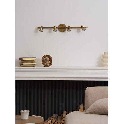 Halophane Brass Wall Lamp