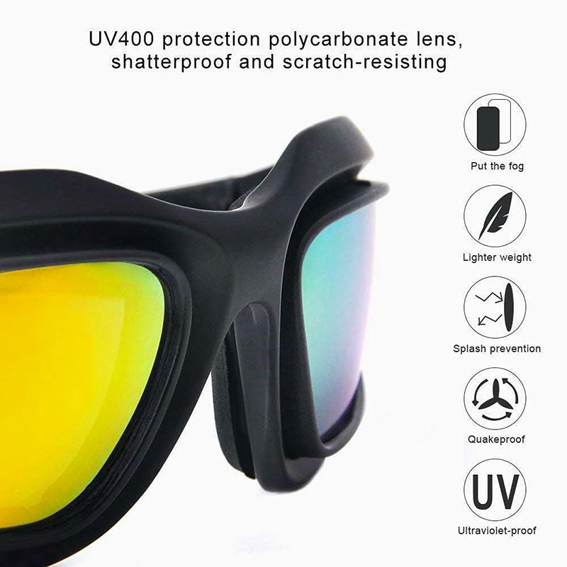Rider's Choice | Motorcycle Sunglasses with Polarized UV400 Lenses | Secure Fit for Ultimate Eye Protection