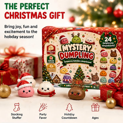 Squishy Advent Calendar – 24 Days of Slow-Rising Dumpling Squishies, Christmas Fidget Toys