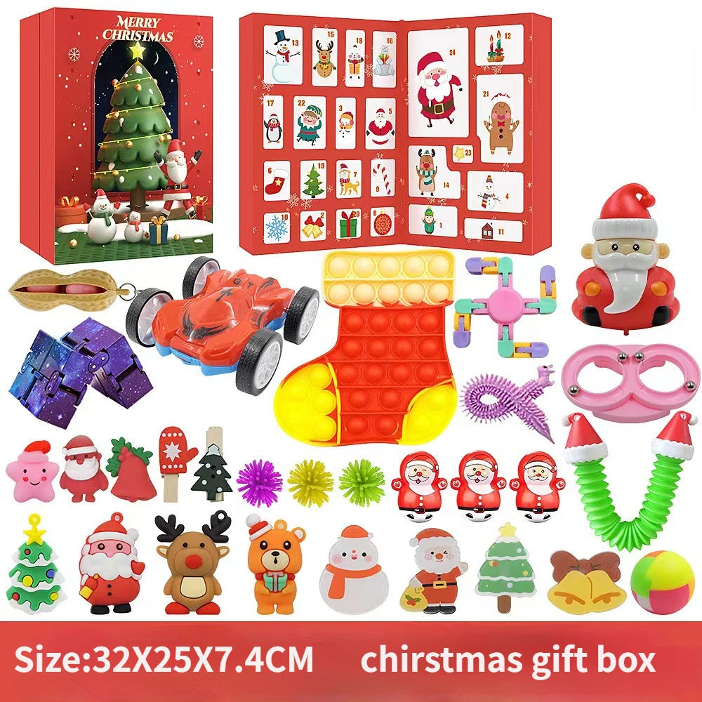 Christmas Advent Calendar – 24-Day Building Brick Set, Christmas Train & Nativity, 27 Designs
