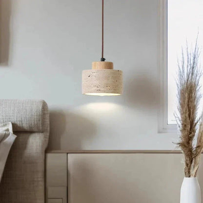 Geometric Wood Pendant Light – Nordic Faceted Shade, Oak or Walnut, 10 or 16.5cm High