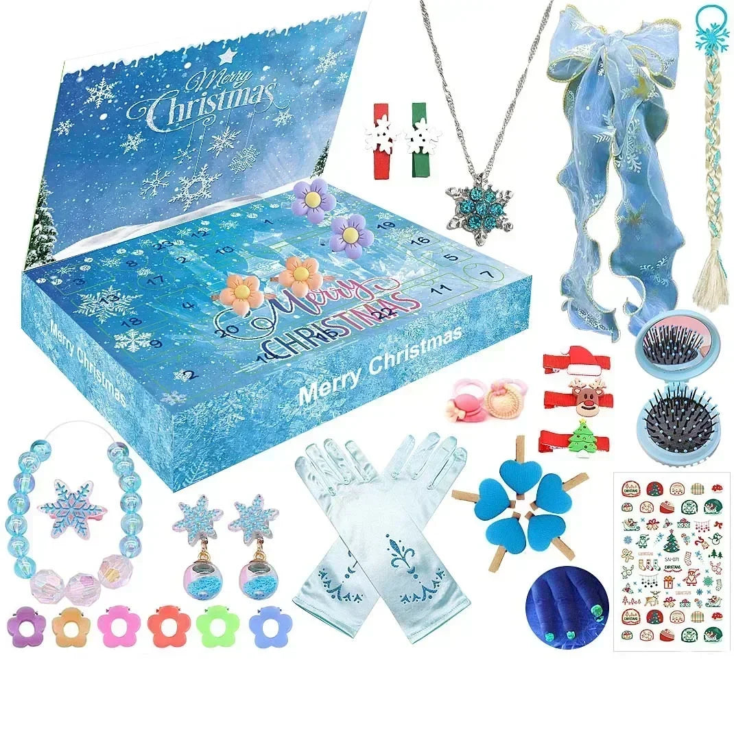 Christmas Advent Calendar – 24-Day Building Brick Set, Christmas Train & Nativity, 27 Designs
