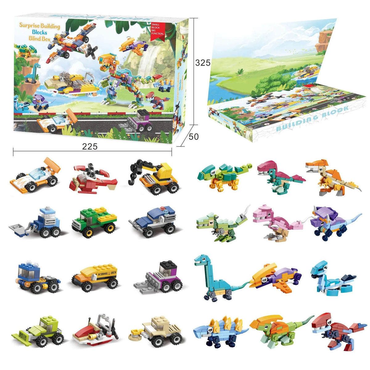 Christmas Advent Calendar – 24-Day Building Brick Set, Christmas Train & Nativity, 27 Designs