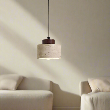 Geometric Wood Pendant Light – Nordic Faceted Shade, Oak or Walnut, 10 or 16.5cm High