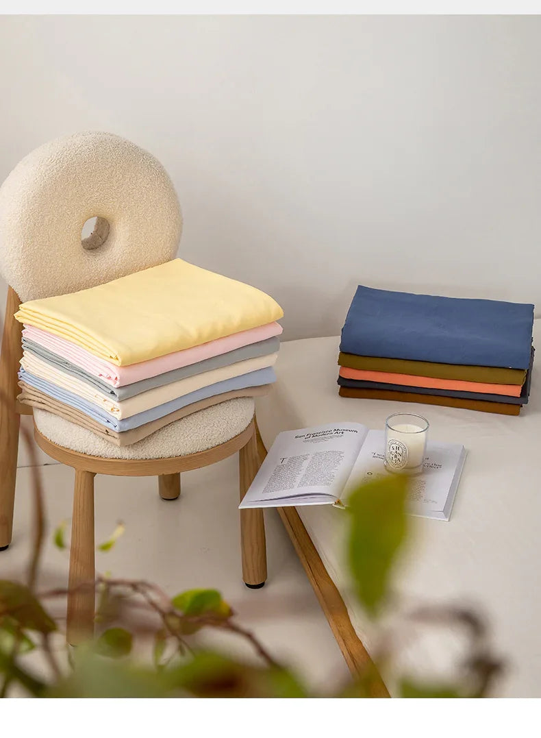 Duvet Cover Set – Plain Quilt Cover & Pillowcases, Single to King, 18 Colours