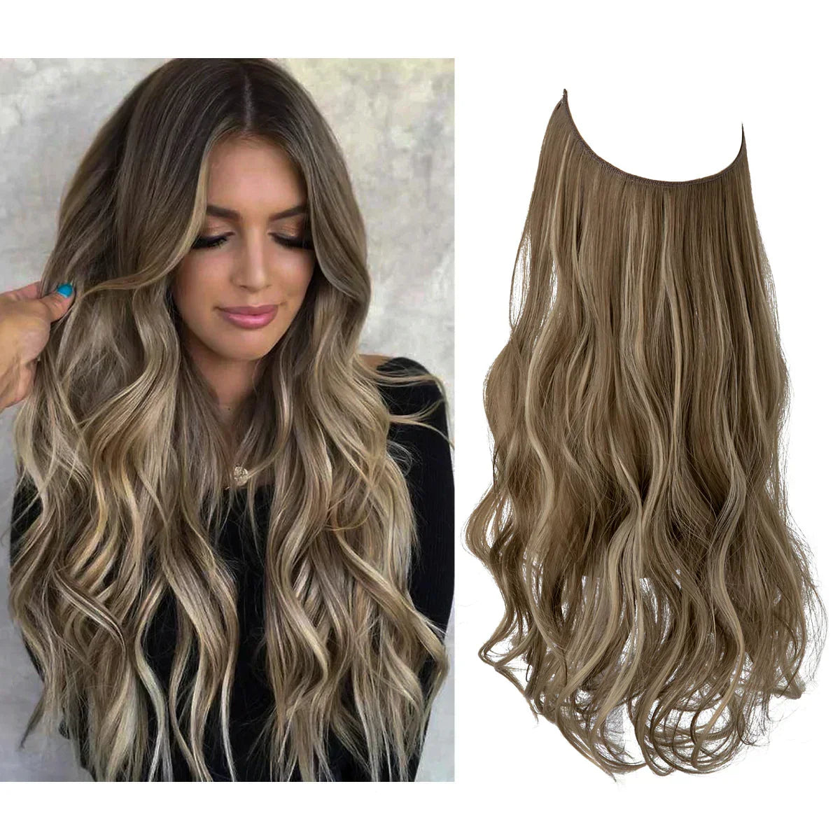 Hair Extensions Real Hair 100% Natural for Fullness and Length | Heat Resistant | Natural Shine | Sansoti