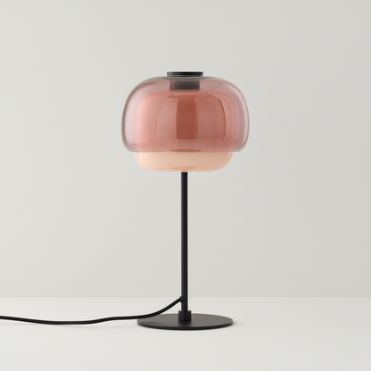 Sanae Modern Retro Double-Dome Colored Glass Table Lamp