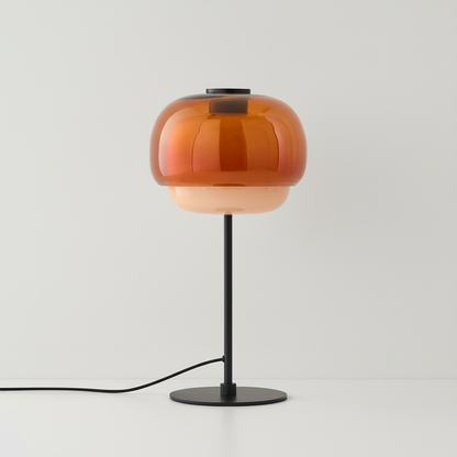 Sanae Modern Retro Double-Dome Colored Glass Table Lamp
