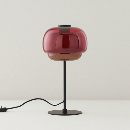 Sanae Modern Retro Double-Dome Colored Glass Table Lamp
