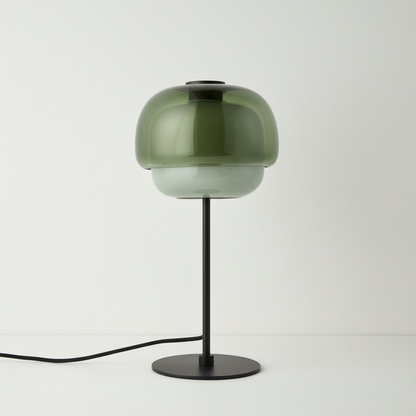Sanae Modern Retro Double-Dome Colored Glass Table Lamp