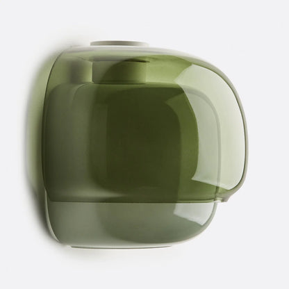 Coloured Glass Wall Light – Modern Sconce, Orange, Green, Blush, Burgundy, Yellow or Grey