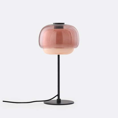 Sanae Modern Retro Double-Dome Colored Glass Table Lamp