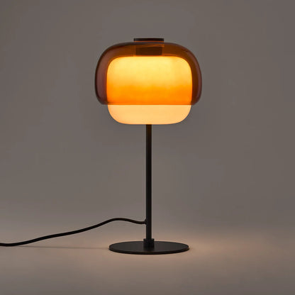 Sanae Modern Retro Double-Dome Colored Glass Table Lamp
