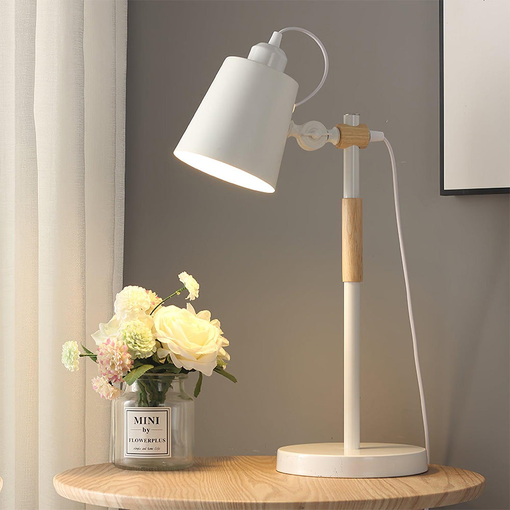 Minimalist Scandinavian-style bedroom night lamp with LED lighting